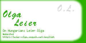 olga leier business card